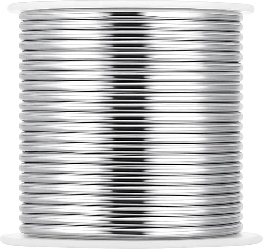 Mandala Crafts 10 Gauge Anodized Aluminum Craft Wire for Jewelry Making - 120 FT Colored Flexible Silver Black Wire - Bendable for Bonsai Armature Crafting Sculpting - Crafty Corner