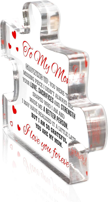 To My Mom Puzzle Piece Gift, Mothers Day Gifts for Mom, Best Presents for Moms, Best mom Ever Gifts, Mothers Day Decor for Mother's Day