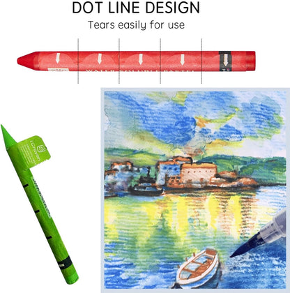 25 Colors Water Soluble Pastels, Watercolor Pastels Set for Beginners and Hobbyists, Includes Sharpener, Palette & Brush for Vibrant Art Creations (Europe)