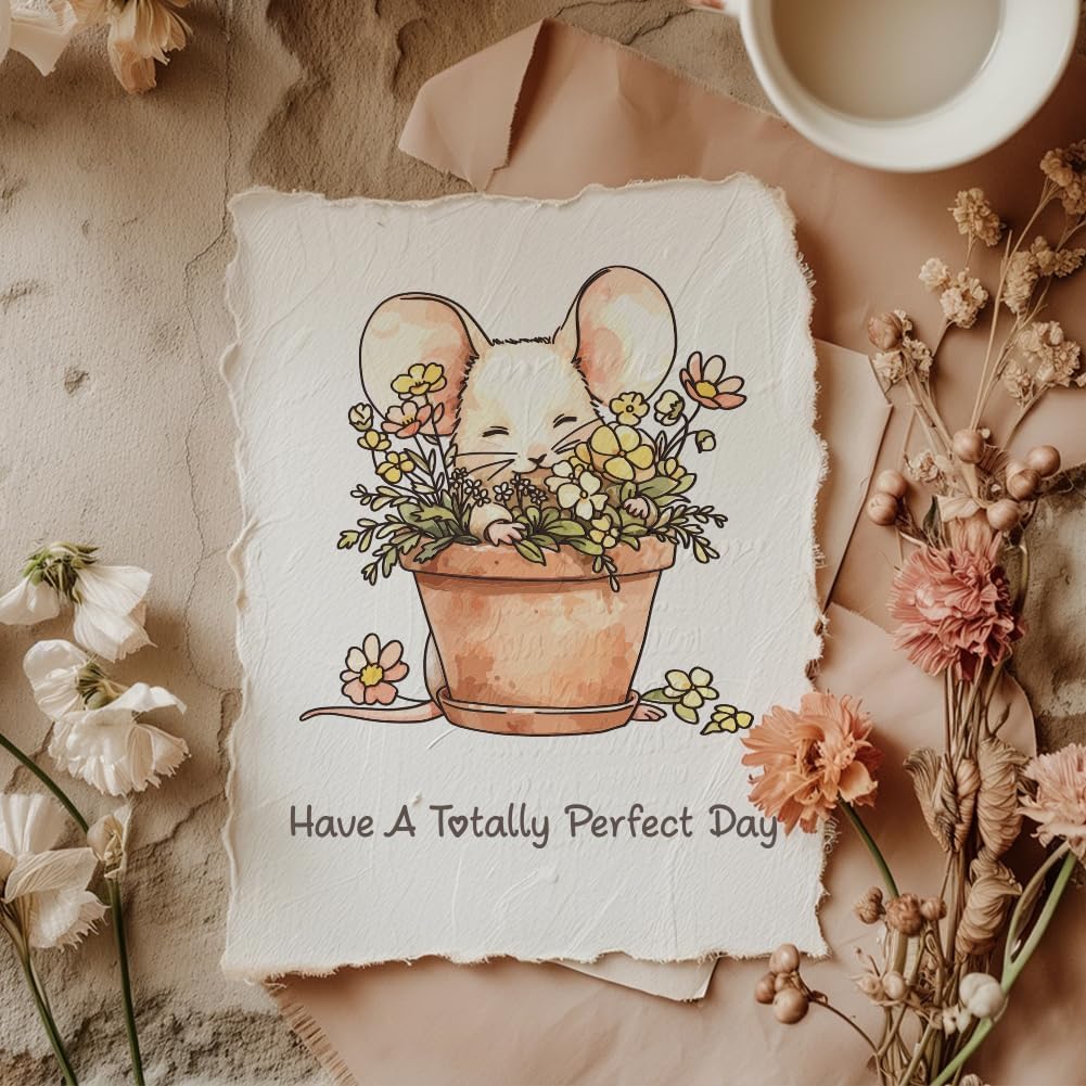 Cute Mouse Garden Planting Flowers Animal Clear Stamps for Scrapbooking DIY Crafting Paper Crafting Card Making Garden Friends Cut Dies Set Happy - Crafty Corner