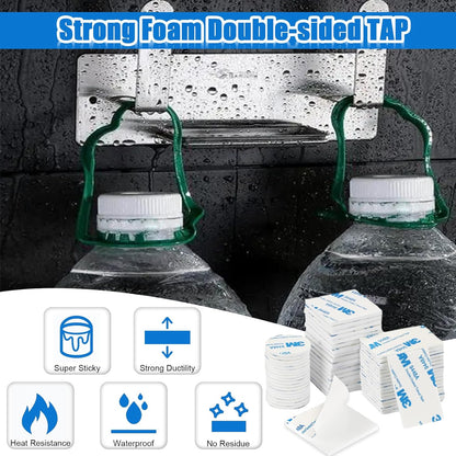 UPINS Double Sided Foam Tape, 60 Pcs Double Sided Tape Heavy Duty Strong Adhesive Double Sided Mounting Tape for Walls Picture Poster Crafts Black (Round, Square & Rectangle)