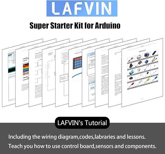 LAFVIN Project Super Starter Kit for R3 Mega2560 Mega328 Nano with Tutorial Compatible with Arduino IDE