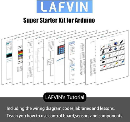 LAFVIN Project Super Starter Kit for R3 Mega2560 Mega328 Nano with Tutorial Compatible with Arduino IDE