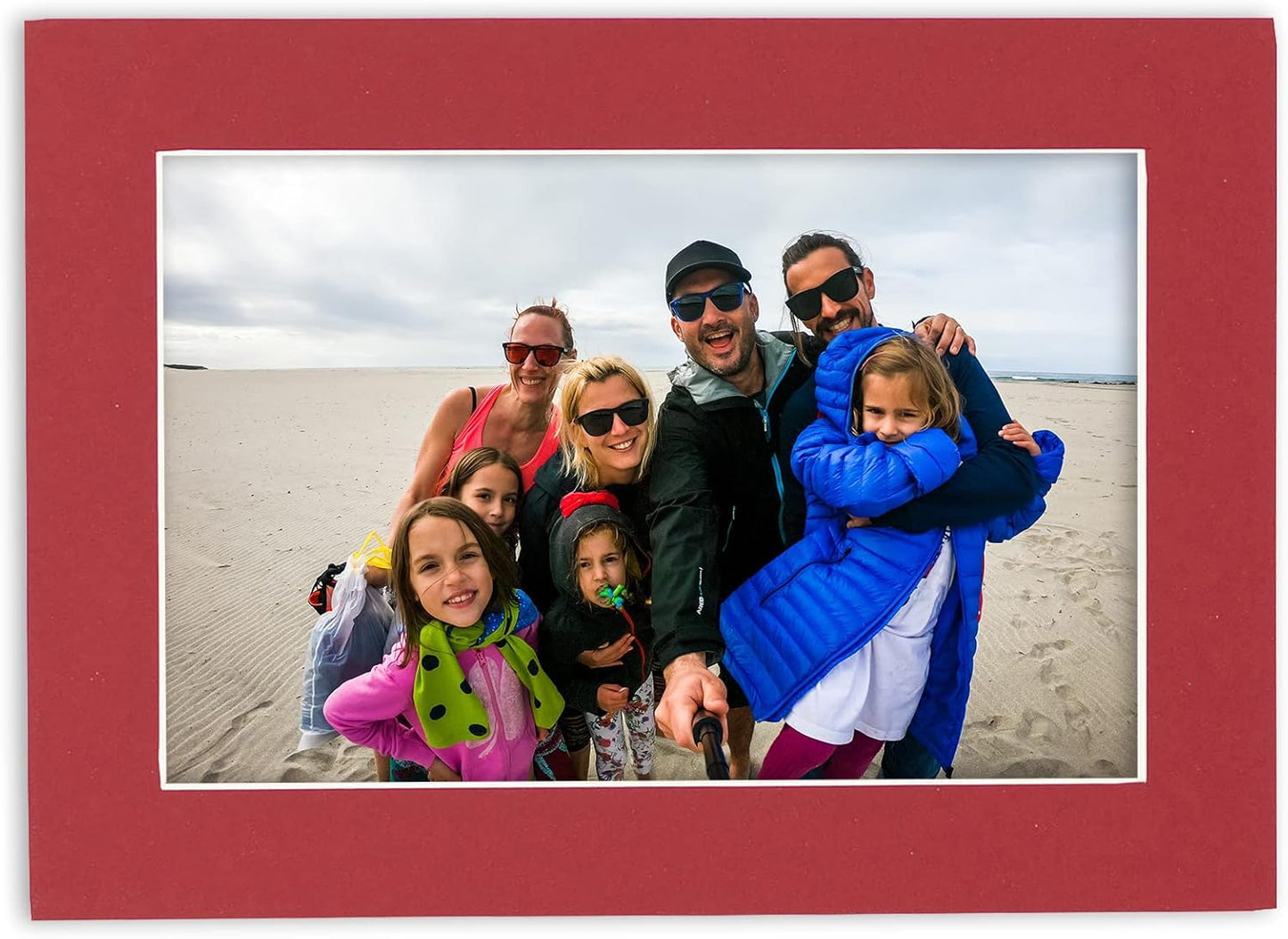 11x14 Mat for 8.5x11 Photo - Precut Deep Red Picture Matboard for Frames 11 x 14 Inches - Bevel Cut Matte to Display Art 8.5 x 11 Inches - Acid Free Pack of 100 MATS with Backing Boards & Clear Bags
