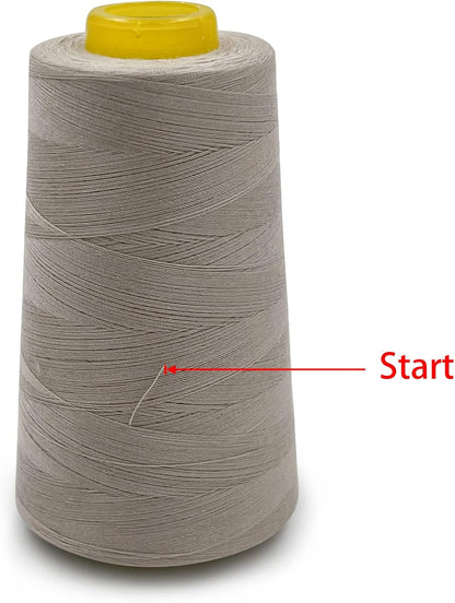Tortoise 8 Cones of 3000 Yards Each Spool Thread for All Purpose Sewing, Serger, Overlock, Quilting, Machine - 100% Polyester - 40S/2