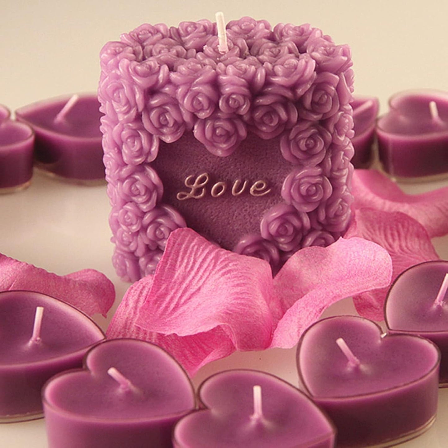 3D Rose Silicone Candle Molds Soap Molds Lovely Wedding Candle Molds Fondant Cake Moulds for Birthday Valentine's Day Wedding