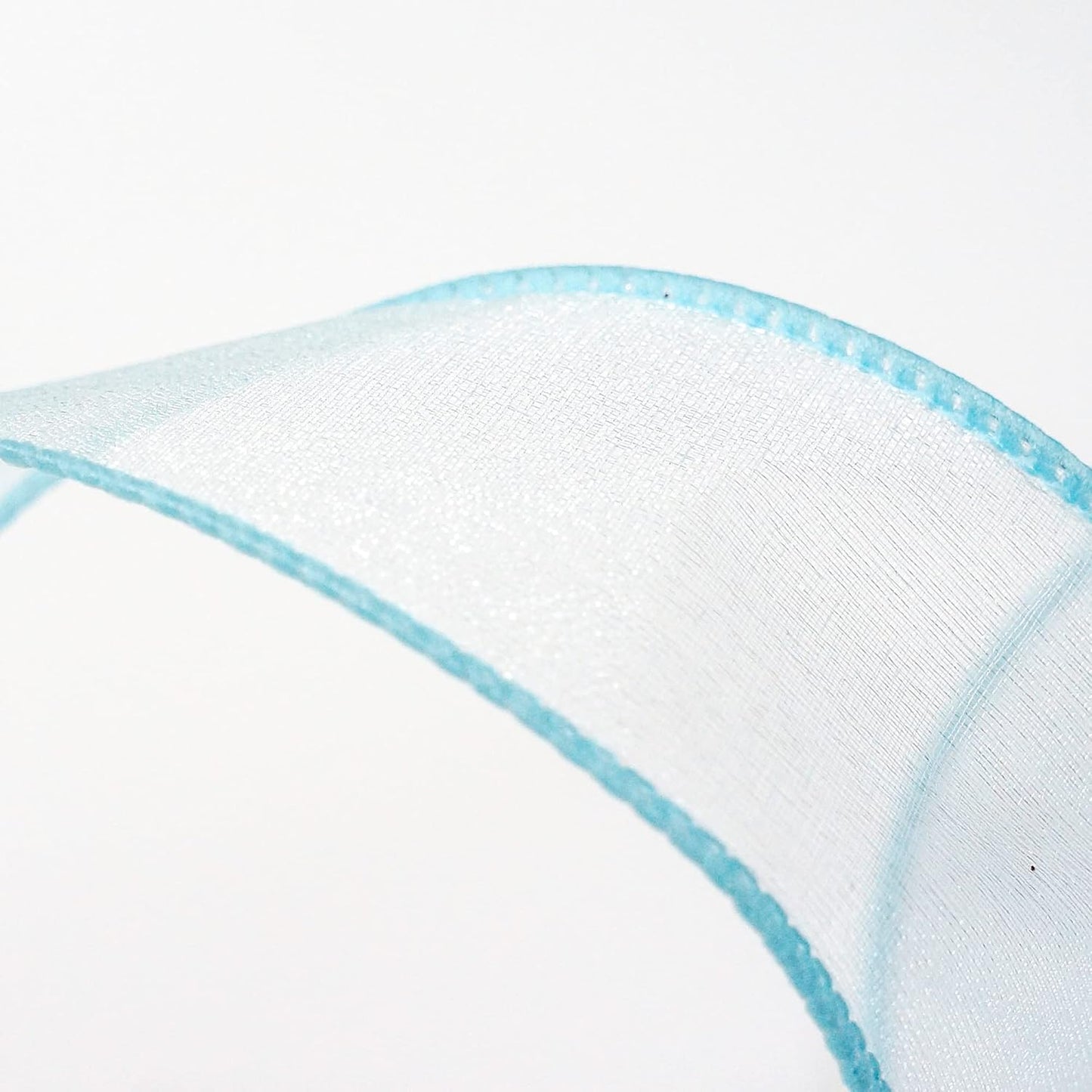 CT CRAFT LLC Sheer Organza Wired Ribbon 1.5" x 50Yards Blue for Wedding Chair Bow Flora Bouquet Gift Wrapping Christmas Tree Home Decor Wreath - Crafty Corner