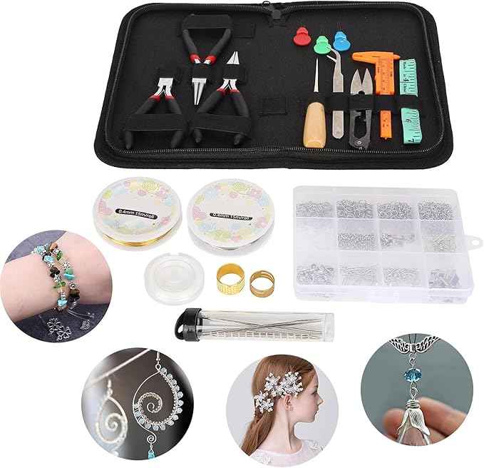 Jewelry Making Supplies Kits DIY Set, Complete Accessories with Tools and Materials, Ideal for Beginners and Professionals, Creative Handmade Jewelry Projects