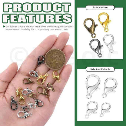 Keadic 1641Pcs Jewelry Making Tools with Findings Set Includes Jewelry Pliers, Cord End, Jump Rings, Lobster Clasps, Beading Wires, Earring Hooks, Screw Eye Pins for Earring Bracket Necklace Making
