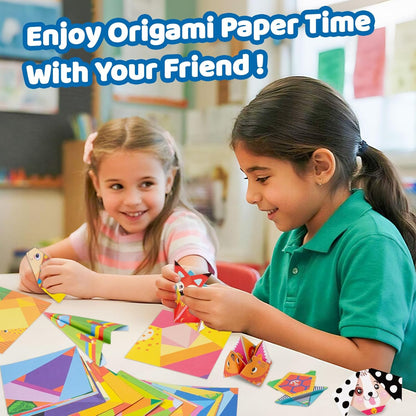 Origami Kit for Kids Ages 5-8 8-12, with Guiding Book, 98 Sheets Paper with 47 Patterns, DIY Art and Craft Projects, Beginners Children's Day Gift Boy Girl - Crafty Corner