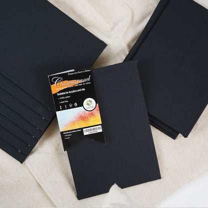 CONDA Black Canvases for Painting 9x12 inch, Pack of 14, 100% Cotton Acid-Free, 8 oz Gesso-Primed, Canvas Panels, Art Boards for Oil & Acrylic Painting