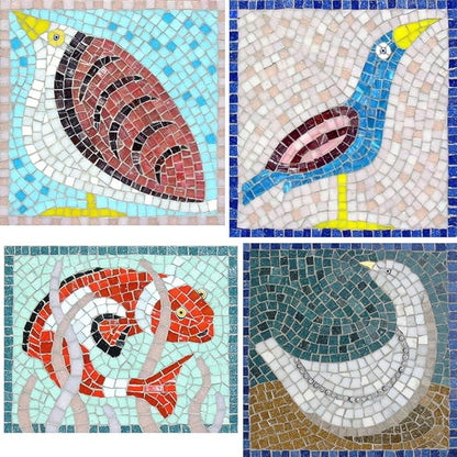 2cm (3/4") Square Vitreous Glass Mosaic Tiles for Crafts Bulk, 1 LB Colorful Mix Quartz Glass Tiles for DIY Art Crafts Kit Adult Kids and Home Deco (Black,White & Grey)