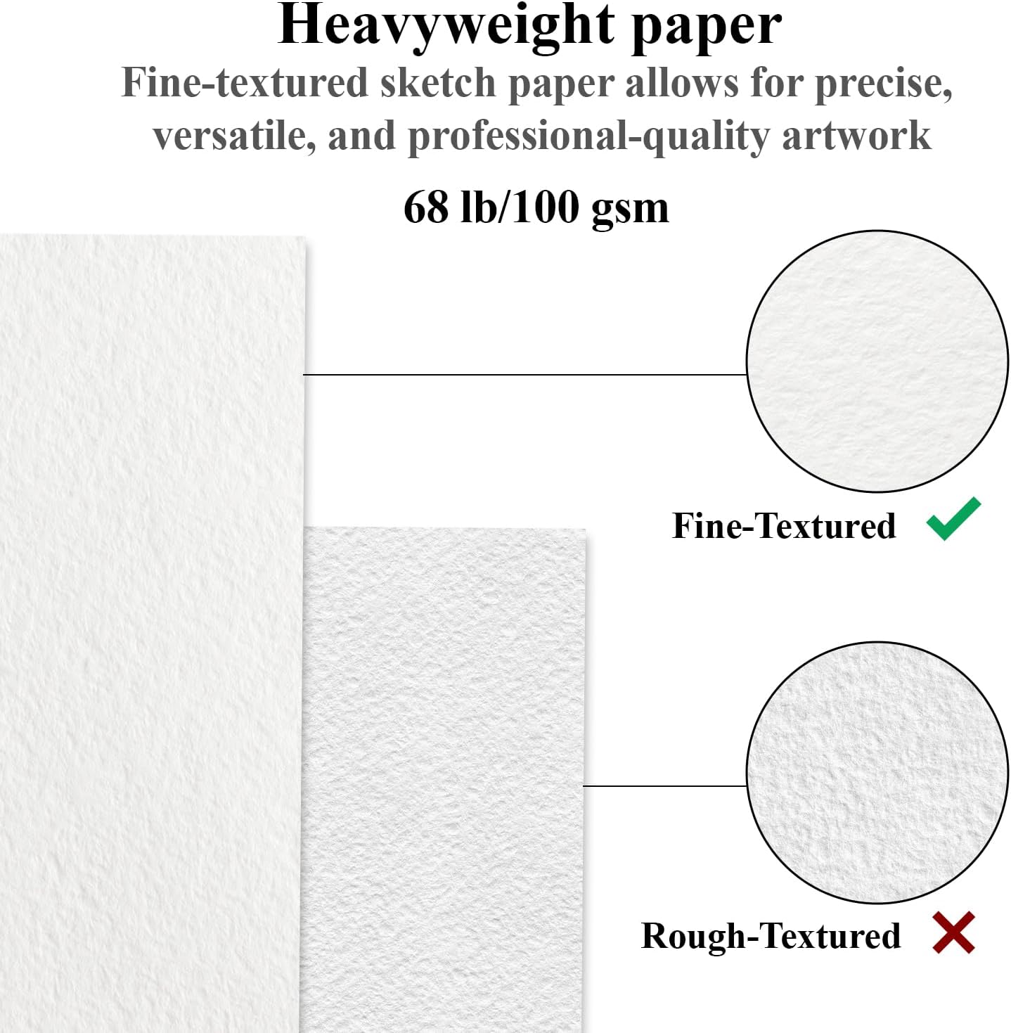 Sketch Book 11 x 14”, 100 Sheets Top Spiral Sketchbook, 68lb /100gsm Drawing Paper Pad, Sketch Pads for Drawing for Adults, Large Sketchbook. - Crafty Corner