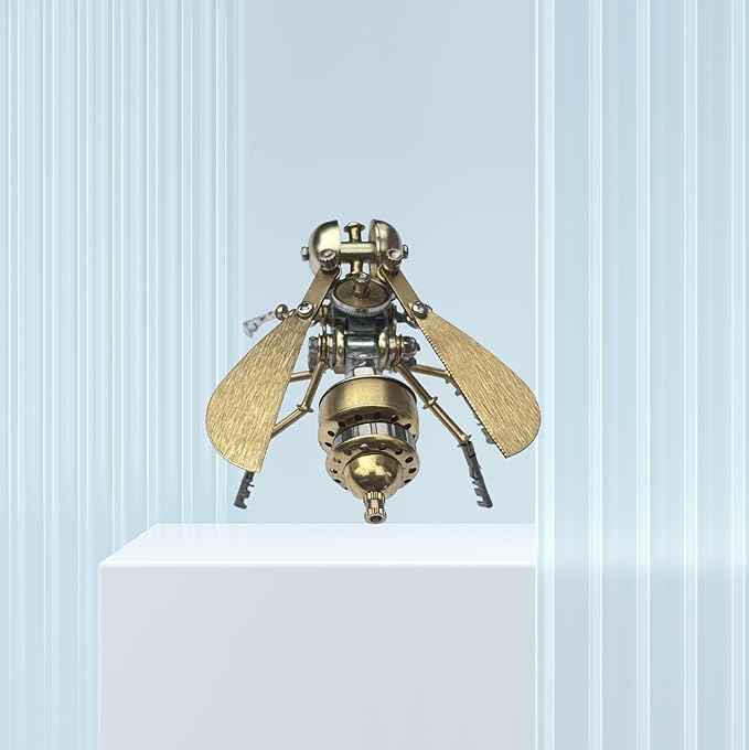 3D Steampunk Metal Puzzle Insects Model Bug Mechanical Making Kit,DIY Projects Craft Kits for Adults,Hobby Kit Funny Ideas Birthday (Little Bee -B)