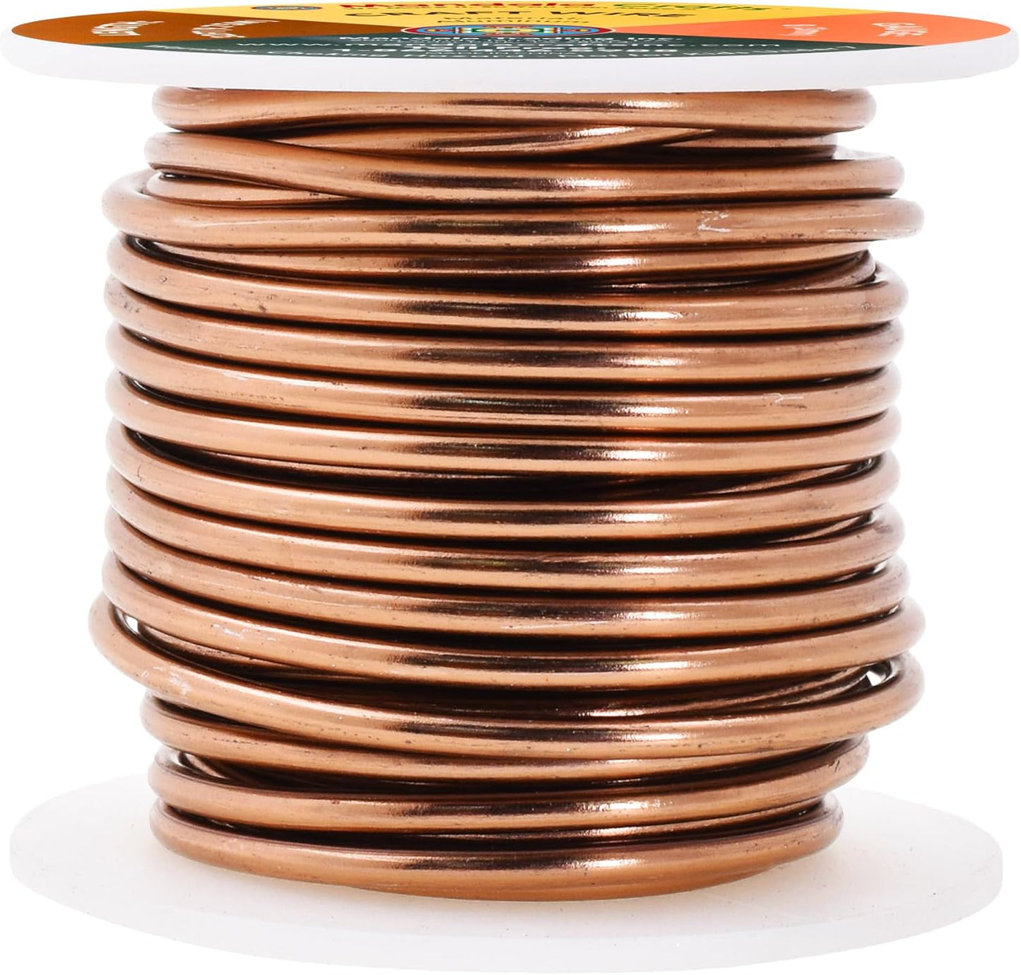 Mandala Crafts 8 Gauge Anodized Aluminum Craft Wire for Jewelry Making - 32 FT Colored Flexible Light Brown Wire - Bendable for Bonsai Armature Crafting Sculpting - Crafty Corner