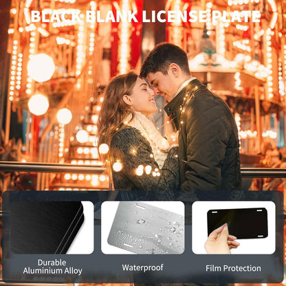 30 Pack 0.65mm Black Aluminum Plate Blanks for Custom Design Work - Automotive Blank Plates for Vinyl, UV Printing, Laser Engraving Personalized Metal Tags,6X12 Inch (30Pack)