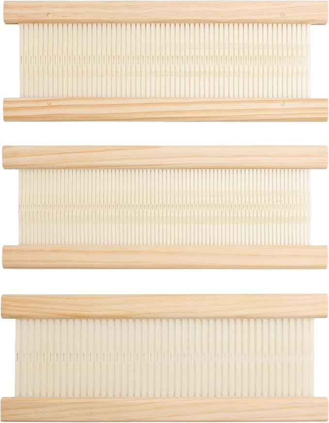 WILLOWDALE 3pcs Weaving Heddle Shed Stick for Weaving Loom Kit, 12 Inches Heddle with 45/60/75 Sticks, Weaving Tool Frame Loom Accessories Arts & Crafts Supplies
