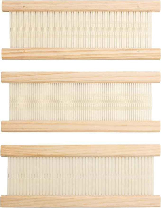 WILLOWDALE 3pcs Weaving Heddle Shed Stick for Weaving Loom Kit, 12 Inches Heddle with 45/60/75 Sticks, Weaving Tool Frame Loom Accessories Arts & Crafts Supplies