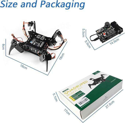 Freenove Quadruped Robot Kit with Remote (Compatible with Arduino IDE), Walking Crawling Twisting, App Remote Control, Servo STEM Project