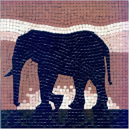 ALEA Mosaic Create Unique Art with Our Micro Ceramic Tiles for Mosaics, 20cm Square, or 7 inches Elephant