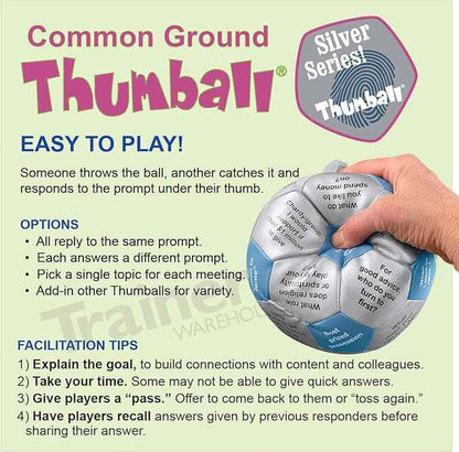 Trainers Warehouse 6" Thumball Collection, 32 Prompts for Conversation, Team Building, Relationship and Training
