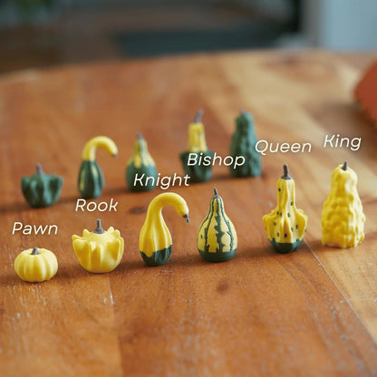 Pumpkin Game Set: Magnetic Chess Checkers, Dice Tower, Cribbage, Card Holder, Forgecore Gourd Games, Gourd Gambit Pumpkin Chess Expansion Pack, 3D Printing Portable Adult Pumpkins Board Game Set(#2)