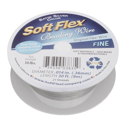 Soft Flex 21 Strand Beading Wire - Fine 0.14 Diameter - 30 Feet Design Wire - Crafty Corner