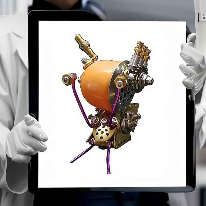 3D Steampunk Mechanical Snail Model Kit – DIY Metal Brass Puzzle for Adults, Retro Collectible Robot Sculpture Craft Gift (Snail-O)