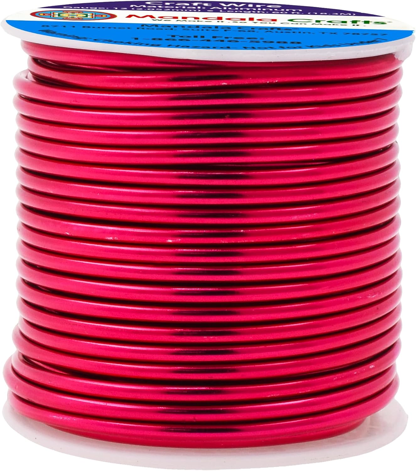 Mandala Crafts 12 Gauge Anodized Aluminum Craft Wire for Jewelry Making - 60 FT Colored Flexible Raspberry Wire - Bendable for Bonsai Armature Crafting Sculpting - Crafty Corner