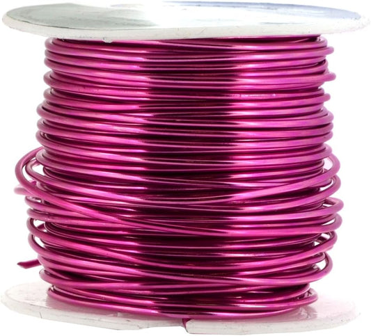 Mandala Crafts 16 Gauge Anodized Aluminum Craft Wire for Jewelry Making - 100 FT Colored Flexible Magenta Wire - Bendable for Bonsai Armature Crafting Sculpting - Crafty Corner