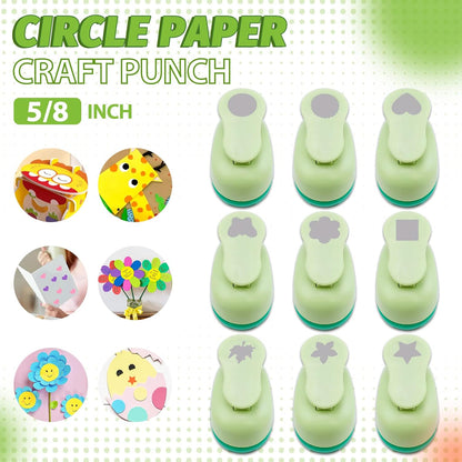UCEC Craft Hole Punch, 9 Pcs 5/8 Inch Paper Punches for Crafting Hole Punch Shapes Hole Puncher for Crafts, Different Shape Crafting Designs for Crafting & DIY Projects - Crafty Corner