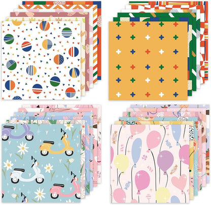 48 Sheets 24 Designs Scrapbook Paper Pad, 6"×6" Single-Sided Decopodge Craft Cardstock Paper,Scrapbooking DIY Decorative Background Cardmaking Supplies.Sweet Love&Cartoon - Crafty Corner