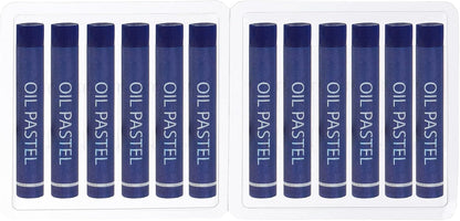 PATIKIL Blue Oil Pastels, 12Pcs Soft Oil Crayons Creamy Pastels Stick Art Supplies for Art Painting Drawing Blending Graffiti for Artists Beginners