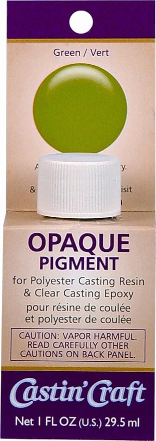 Environmental Technology Castin'Craft Opaque Pigment - Green (1 oz Kit) Polyester Casting Resin Clear Epoxy Coloring Liquid Tints & Dye Art Supplies Artists, Artisans & Hobbyists, 1 Liter (46329)
