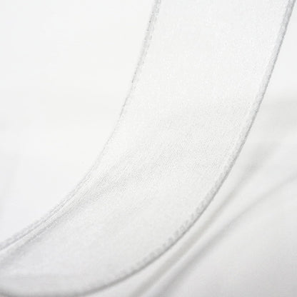 CT CRAFT LLC Sheer Organza Wired Ribbon 1.5" x 50Yards White for Wedding Chair Bow Flora Bouquet Gift Wrapping Christmas Tree Home Decor Wreath - Crafty Corner