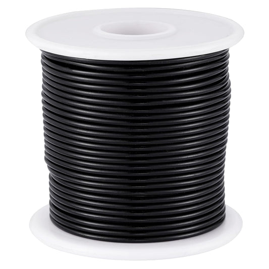12 Gauge Black Aluminum Craft Wire (105FT) - Anodized for Jewelry Making, Beading Floral, Plant Gardening, Sculpting & Modeling Craft Wire (Black #10, 2mm) - Crafty Corner