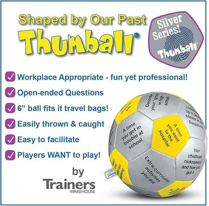 Trainers Warehouse 6" Thumball Collection, 32 Prompts for Conversation, Team Building, Relationship and Training