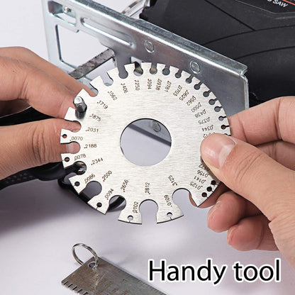 ZeeDix 4 Pcs Stainless Steel Metal Sheets Welding Thickness Gauge- Wire Gauge Measurement Tool, Standard Dual-Sided Round Wire Cable Sheet Gage and Wire Welding Material Thickness Gauge
