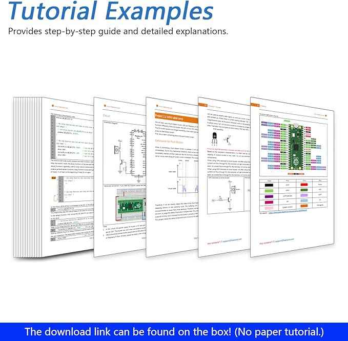 Freenove Ultimate Starter Kit for Raspberry Pi Pico 1 2 W (Not Included), 767-Page Detailed Tutorial, 220 Items, 119 Projects, Python C Java Code