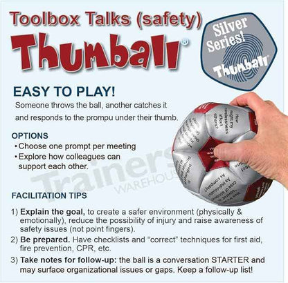 Trainers Warehouse 6" Thumball Collection, 32 Prompts for Conversation, Team Building, Relationship and Training