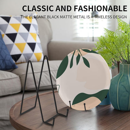 Decolore 5 Pack 10.3 Inch Black Plate Stands Picture Easels for Display Large Book Stands for Picture, Decorative Plate, Book, Frame, Tabletop Poster