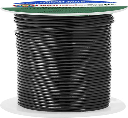 Mandala Crafts 16 Gauge Anodized Aluminum Craft Wire for Jewelry Making - 100 FT Colored Flexible Black Wire - Bendable for Bonsai Armature Crafting Sculpting - Crafty Corner