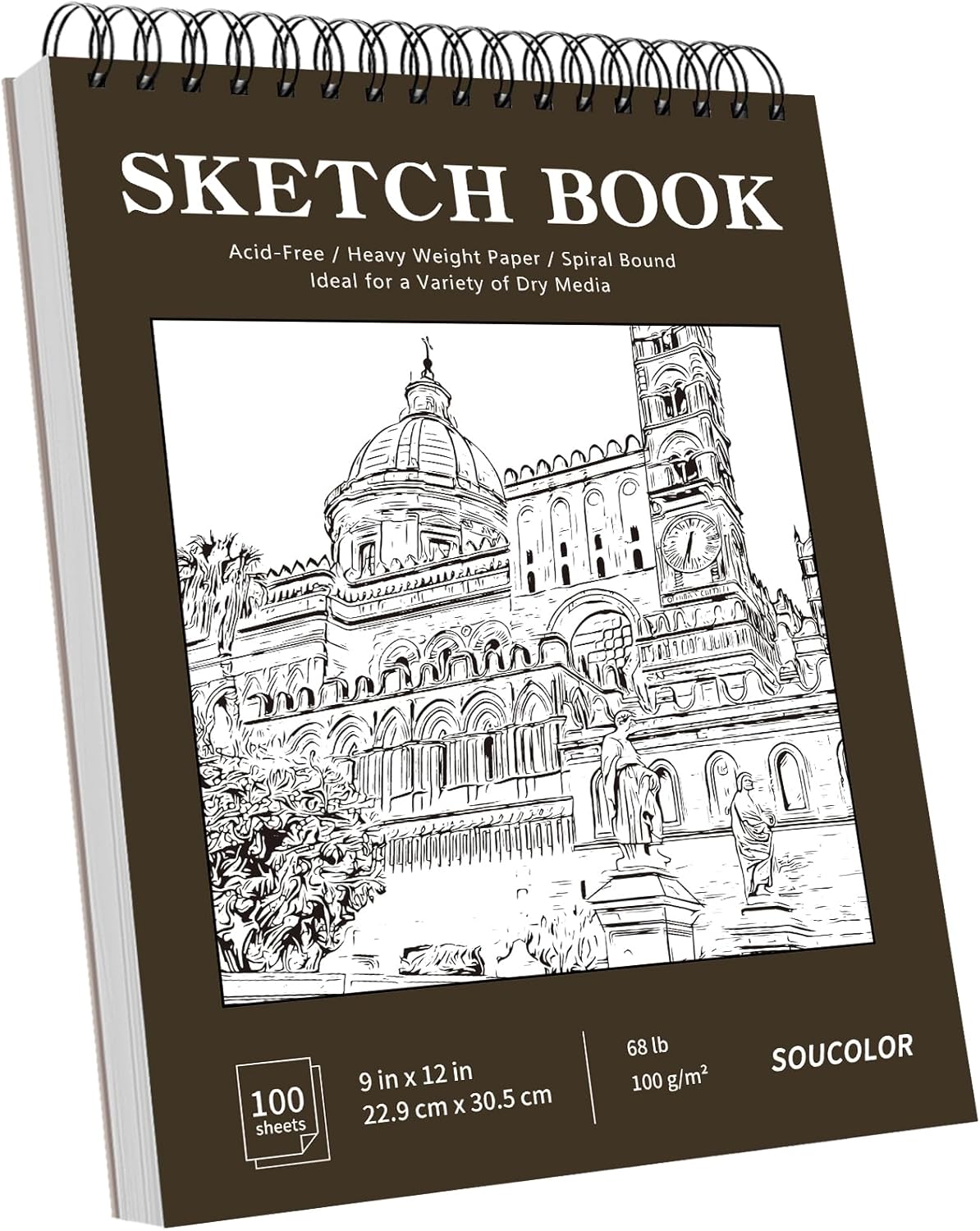 Classroom Must Haves Supplies for Teacher Student, Soucolor 9" x 12" Sketch Book 100 Sheets, Back to School Supplies, Art Sketchbook, Acid Free (68lb/100gsm) Artist Drawing Book Painting Sketching Pad - Crafty Corner