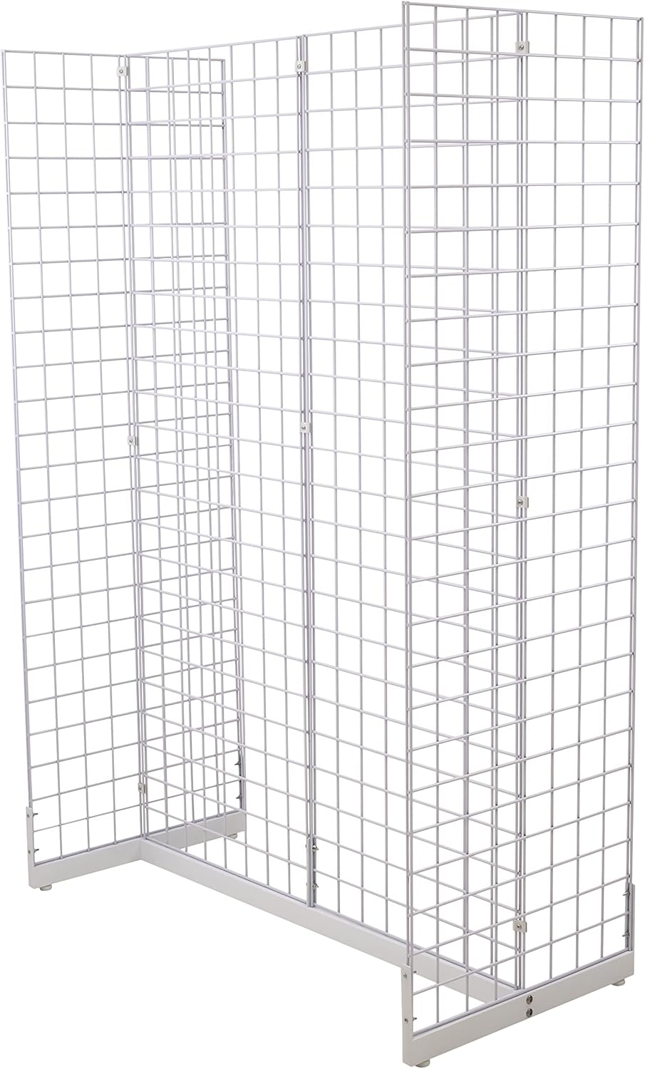 Gridwall Joining Clip Connectors for Grid Panels, Powder-Coated or Chrome Plated Steel (Quantity 10) (10, Black)