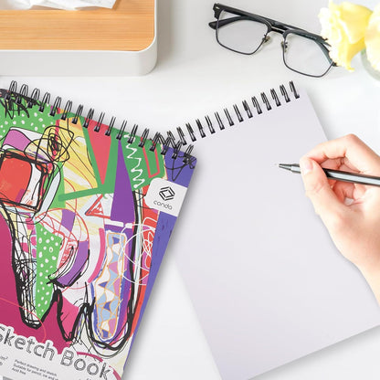 CONDA 9 x 12 Inch Sketchbook, Top Spiral Bound Sketch Pad, 100 Sheets (60 lb/90 GSM), Durable Acid-Free Sketch Paper, Drawing and Sketching Paper for Kids Adult Beginners - Crafty Corner