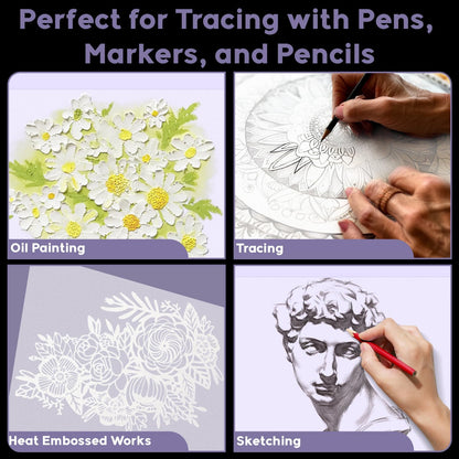 Vellum Paper 8.5 x 11 Translucent Printable, 100 Sheet（100gsm/68lb Vellum Tracing Paper, Translucent Vellum Paper for Invitation, Greeting Cards, Tracing Paper Pad for Drawing, Sketching, Writing