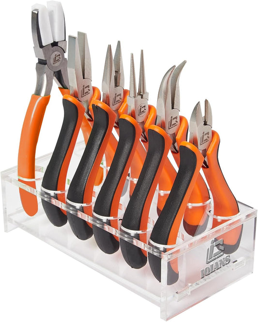 6PCS Jewelry Pliers Set with Acrylic Pallet, Needle Nose Pliers, Wire Cutters, Nylon Jaw Pliers etc. Jewelry Making Kit Tools for DIY Jewelry Repair, Wire Wrapping, Beading and Earring Crafts - Crafty Corner