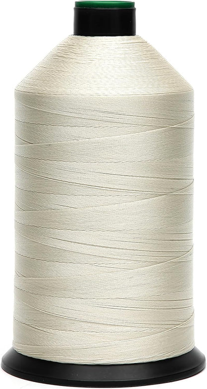 Extra Strong Bonded Nylon Thread #92 Tex90 – 16 OZ, 4200yds, Versatile Stitching Solution for Leather, Upholstery, Canvas Repair and More (Beige)