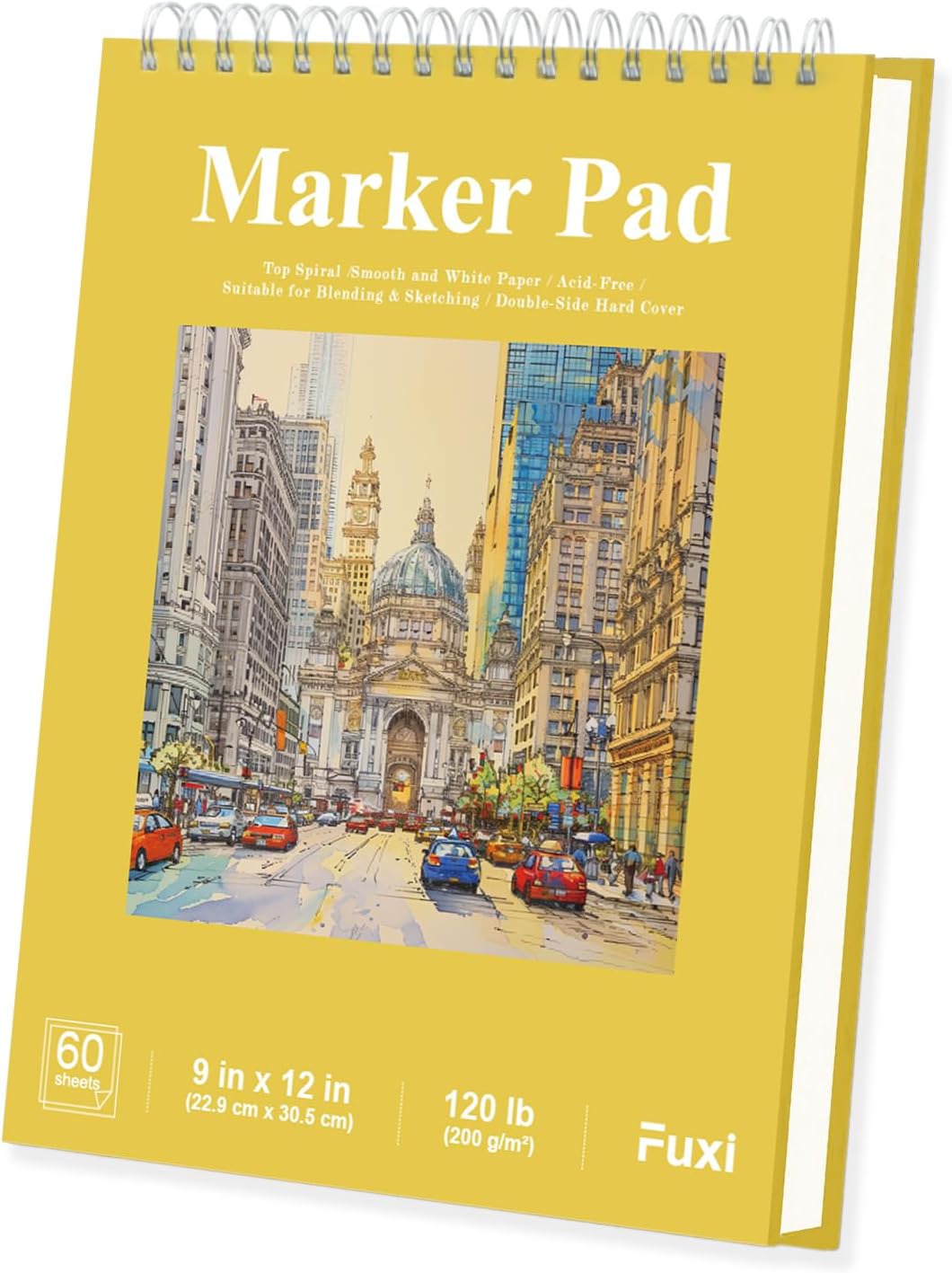 Marker Paper Sketchbook, 9"X12" Alcohol Marker Paper, 60 Sheets (200gsm/ 120lb) Marker Sketchbook Bleedproof, Professional Art Supplies for Adults & Teens. - Crafty Corner