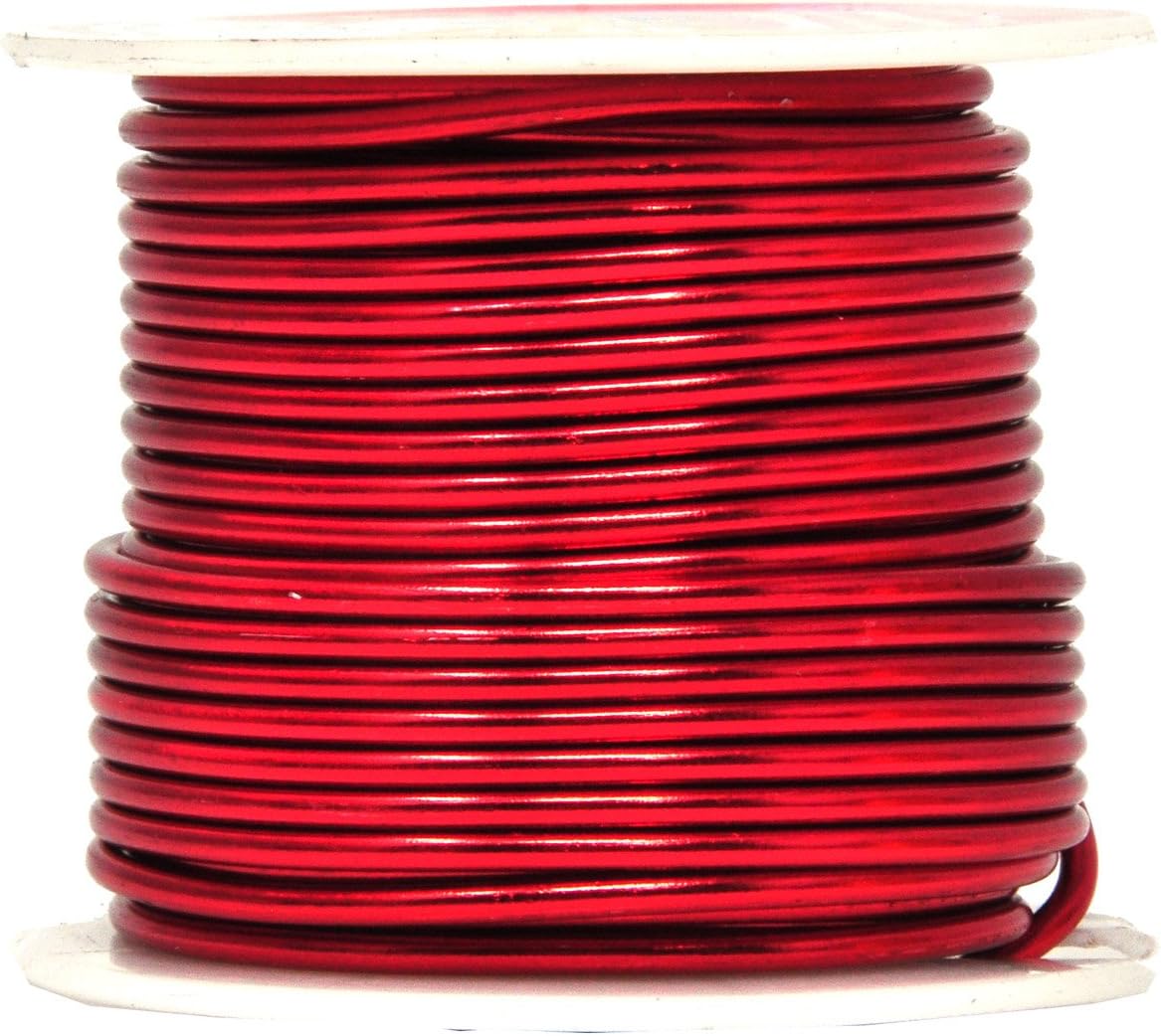 Mandala Crafts 12 Gauge Anodized Aluminum Craft Wire for Jewelry Making - 276 FT Colored Flexible Silver Black Gold Purple Red Kelly Green Wire - Bendable for Bonsai Armature Crafting Sculpting - Crafty Corner